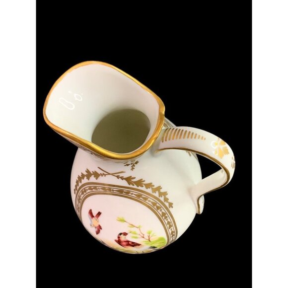 1980s Frankin Mint Fine Porcelain Creamer Collection Wooded Birds 5.2 Inch - Picture 5 of 6